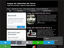 Tablet Screenshot of juegosdelaberintosdeterror.com